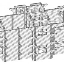 3d визуализация дома из двойного бруса